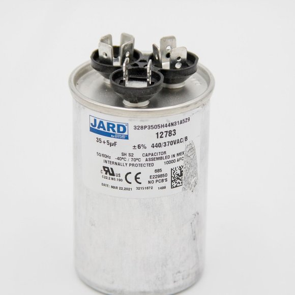 Round Dual Run Capacitor by Jard # 12783 - Picture 1 of 6